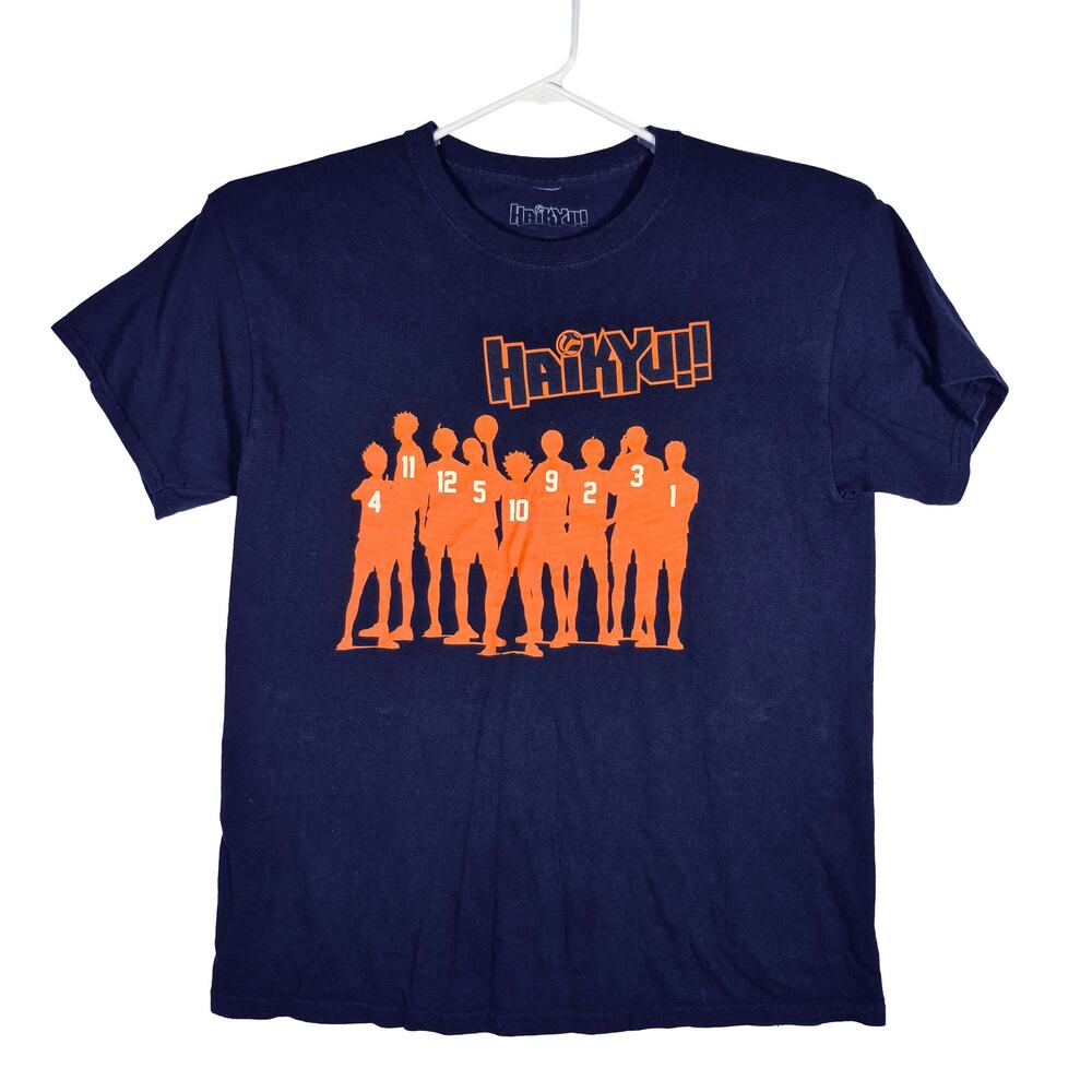 Haikyu!! T Shirt Mens Large Black Anime Crunchy Roll Volleyball Team Haikyuu Tee